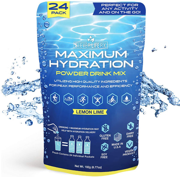 Clever Life Rx Maximum Hydration Vitamin Powder Energy Drink Mix